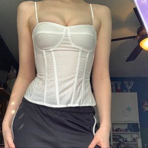 NWT PRETTY LITTLE THING WHITE CORSET